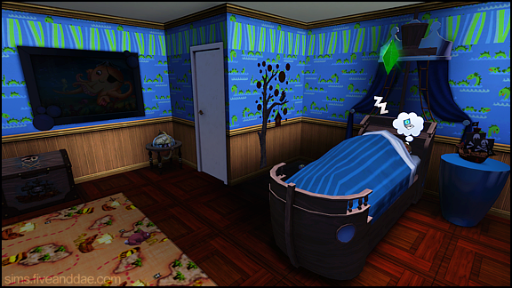 A teen room in the sims 3