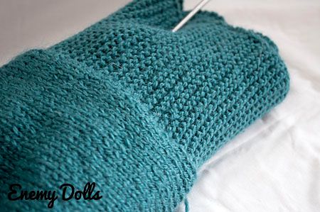 bufanda sencilla dos agujas puntos cuello