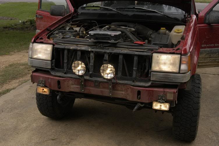 Fog light assembly on a ZJ with plastic bumper. Jeep Enthusiast Forums