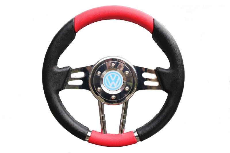 Red V2 steering wheel VOLKSWAGEN VW TRANSPORTER T1 T2 T3 T4 T5 horn button