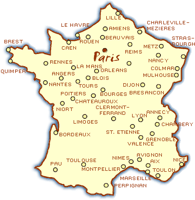 no where close to Poitiers, where I lived three years ago.) France Map