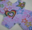 8.5" Rainbow Hearts & Stars Pad ~with hidden PUL & Flared Back~
