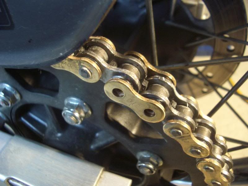 KLR650 DID "Xring" chain (riveted master link) install stepbystep walk thru Adventure Rider