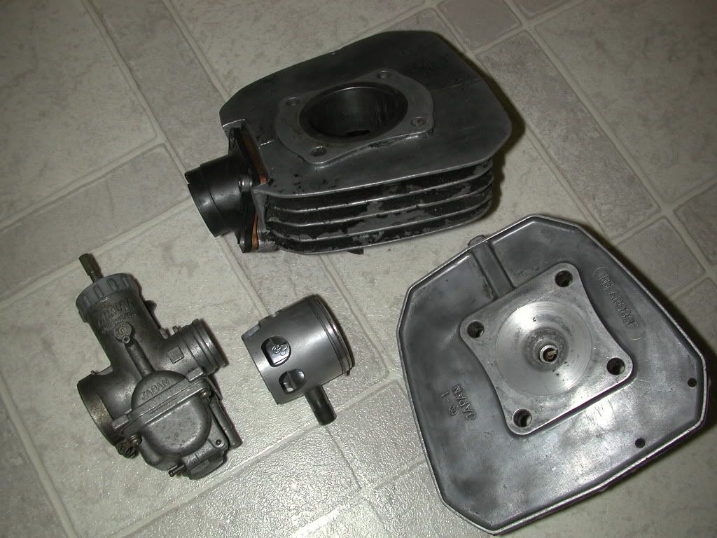 KAWASAKI AR5O / AR80 AUTISA BIG BORE BARREL, PISTON, & MIKUNI CARB, AR