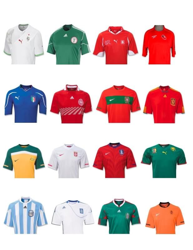 World Cup Jerseys 2010 Quiz - By jpolefrone