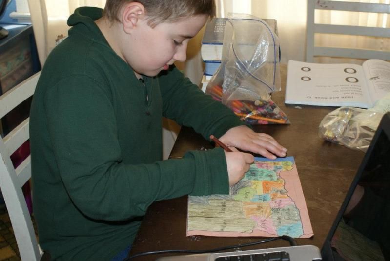 He decided to make a map of Oregon and mark each county. photo 553012_10200772064734373_822180491_n.jpg