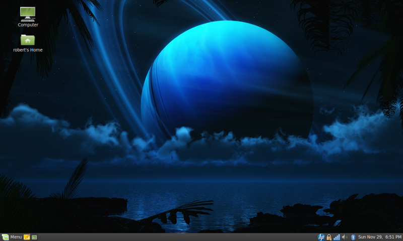 wallpaper linux mint. Desktop of Linux Mint 8.