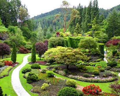 canada butchart gardens O jardim mais bonito do mundo