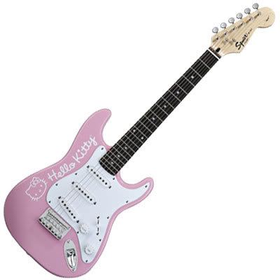 Pink Hello Kitty Guitar. hello kitty guitar fender pink