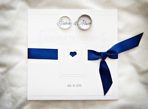 Wedding invitation with rings