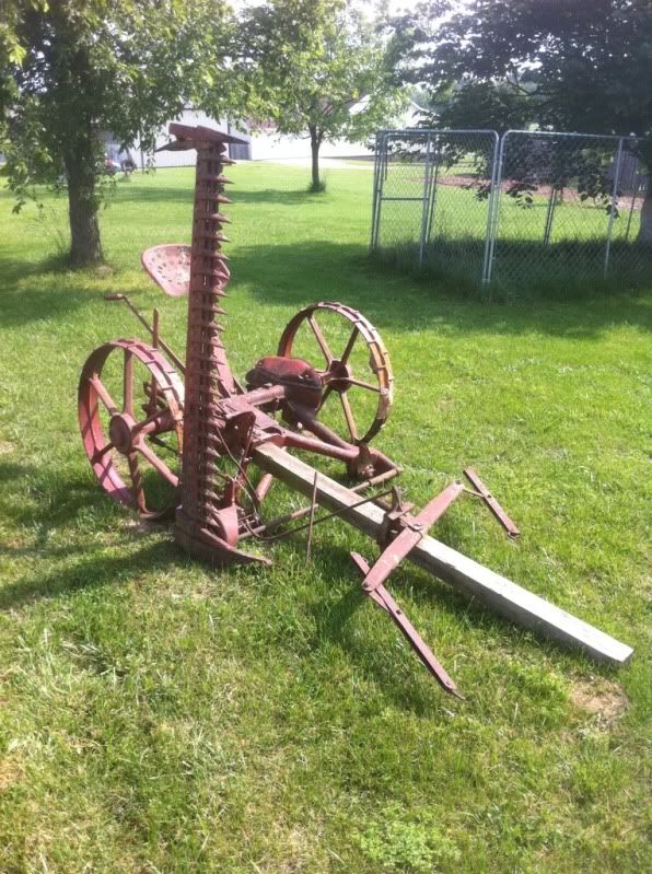 Antique horse drawn International Harvester No 9 Sickle