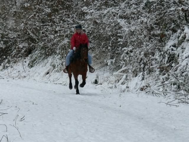 My daughter on Devils Elbow Road earlier this month