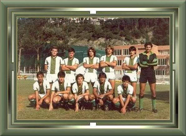 Perines Juvenil 1981-1982 año del ascenso- Arriba: Alvaro, Rafa, Juan Carlos, Luis, Manu, Escobedo Abajo: Javi, Fermín, Román, Fredo y Alvaro Cervera