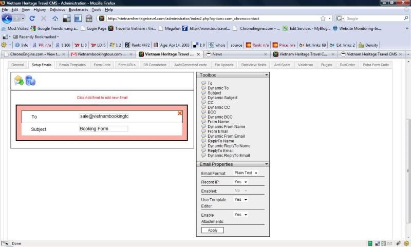 I can not setup Email image 1