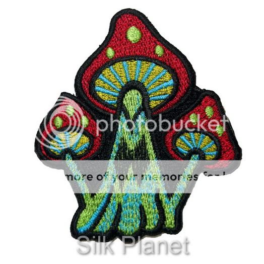 Mushroom Psychedelic Charms Embroidered Iron On Patch  