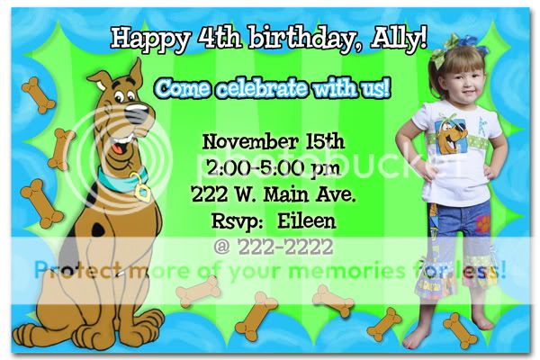 Scooby Doo Custom Birthday Invitations FAST  