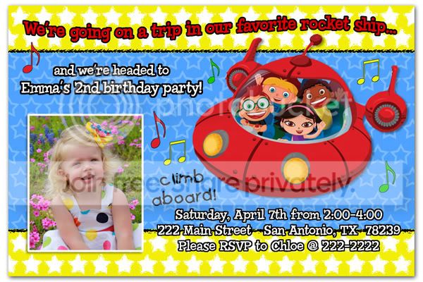 Little Einsteins Birthday Invitations 8